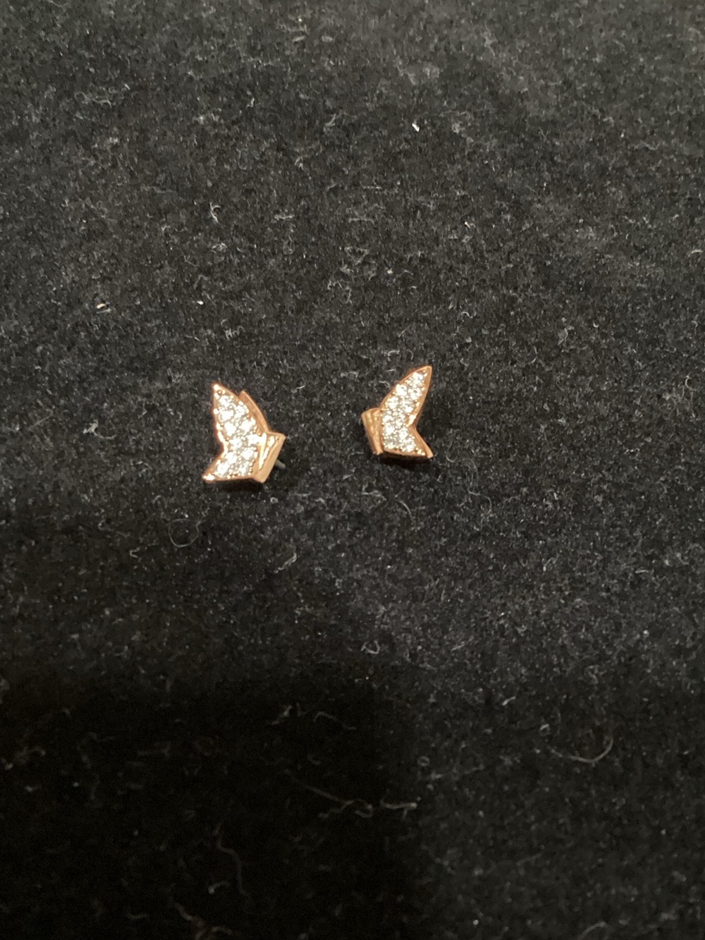 Swarovski Rose Gold Wing Crystal Stud Earrings
